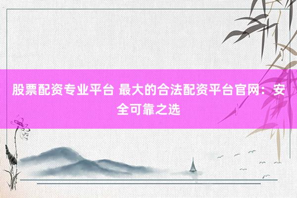 股票配资专业平台 最大的合法配资平台官网：安全可靠之选